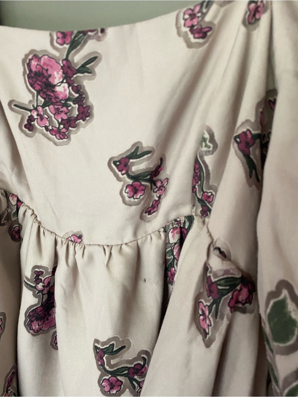 ARULA x ALTAR’D STATE Floral Square-Neck Puff Sleeve Mini Dress Size X (10/12) - Picture 9 of 10